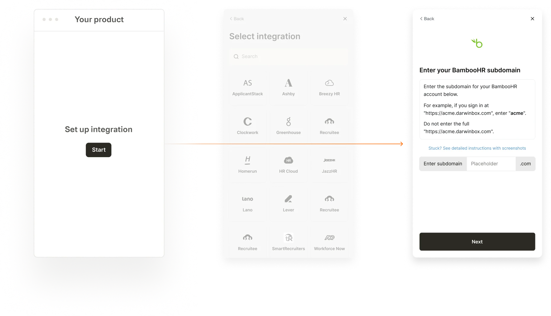 Skip integration selection